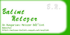 balint melczer business card